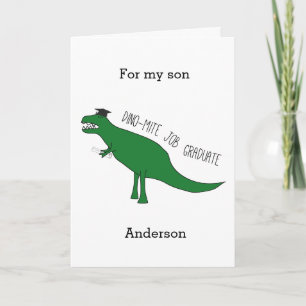 Dinosaur Kindergarten Afstuderen Son Kaart