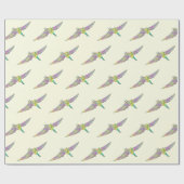 Dinosaur kleurig pterodactylpatroon cadeaupapier (Vlak)