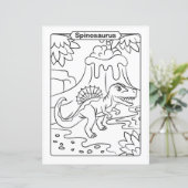 Dinosaur-kleurpagina - Spinosaurus (Staand voorkant)