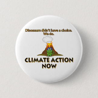 Dinosaur klimaatverandering ronde button 5,7 cm