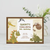 Dinosaur Land Anniversaire Invitation (Debout devant)