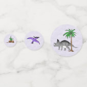 Dinosaur Land Cute Dino Confetti (Achterkanten)