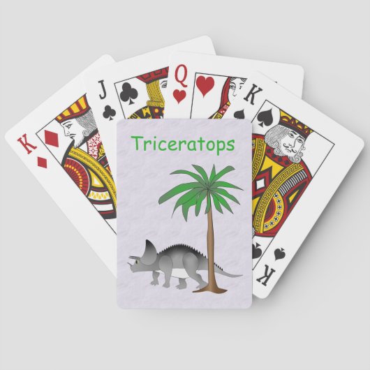Dinosaur Land Cute Dino Pokerkaarten (Achterkant)