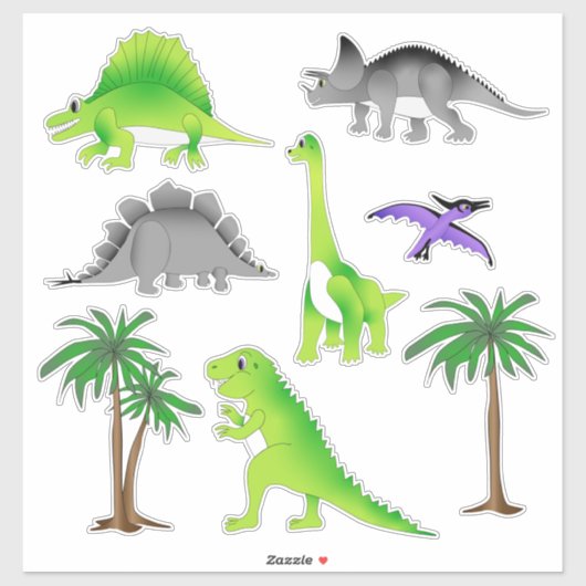 Dinosaur Land Cute Dino Sticker Collectie (Vel)