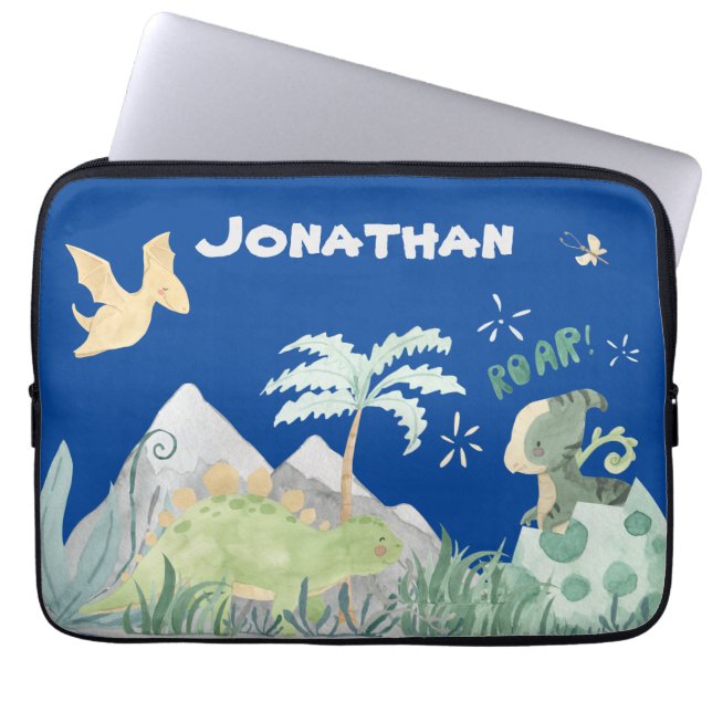 Dinosaur Laptop Sleeve (Voorkant)