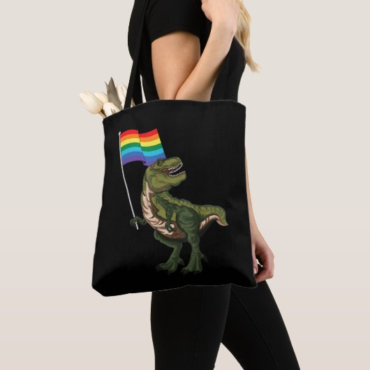 Dinosaur LGBT Gay Lesbian Transgender Nonbinary Draagtas (Dichtbij)