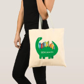 Dinosaur Library Book Canvas tas (Voorkant (product))