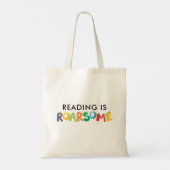 Dinosaur Library Book Canvas tas (Achterkant)