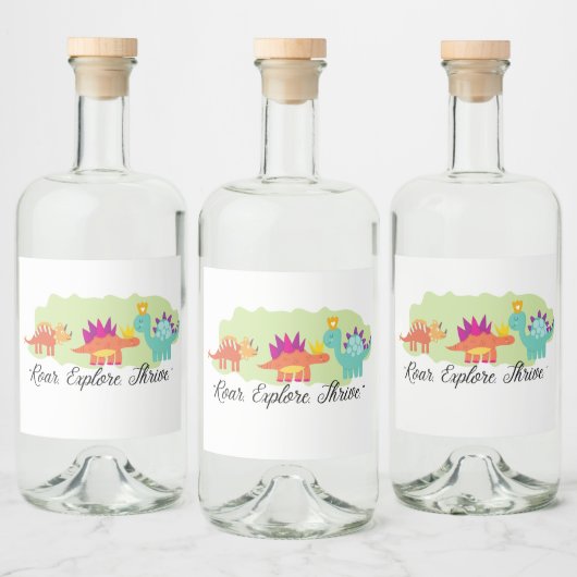 Dinosaur Likeurfles Etiket (Flessen)