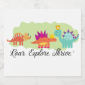 Dinosaur Likeurfles Etiket (Enkel label)