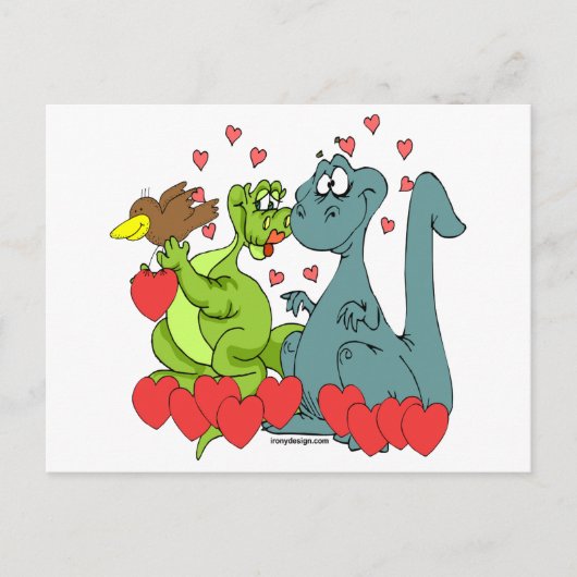 Dinosaur Love Briefkaart (Voorkant)