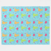 Dinosaur Love Fleece Deken (Voorkant (Horizontaal))