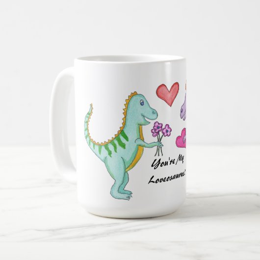 Dinosaur Love Koffiemok (Voorkant links)