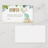 Dinosaur Luier Raffle Kaart (Voorkant / Achterkant)