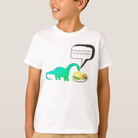 Dinosaur Lunch Break Burrito Funny T-Shirt (Voorkant)