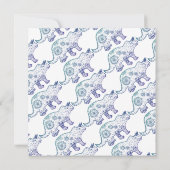 Dinosaur Mandala Drapeaux Baby shower Invitation (Dos)