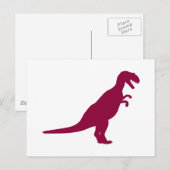 Dinosaur Maroon Briefkaart (Voorkant / Achterkant)