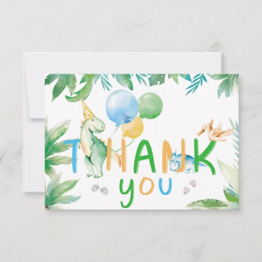 Dinosaur Merci Cartes (Devant)