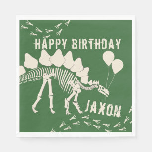 Dinosaur met Balloons Birthday Servetten
