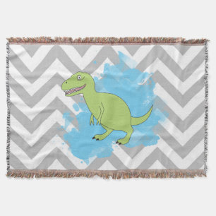 Dinosaur met Waterverf Background Design Deken