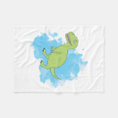 Dinosaur met Waterverf Background Design Fleece Deken (Voorkant (Horizontaal))