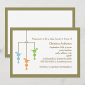 Dinosaur Mobiel Baby shower Uitnodiging (Voorkant / Achterkant)