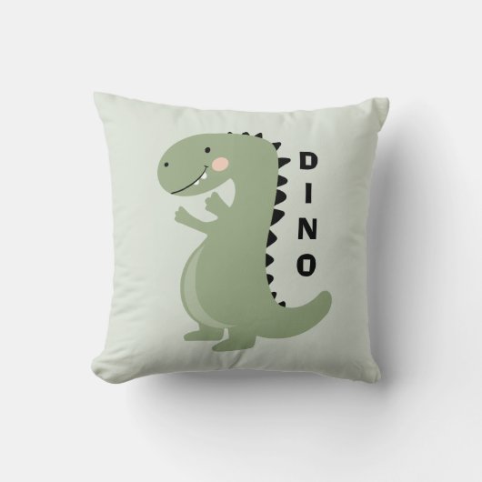 Dinosaur Modern Green Baby Animals Nursery Decor Kussen (Voorkant)