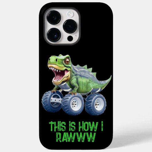 Dinosaur monstervrachtwagen gepersonaliseerde verj Case-Mate iPhone case (Achterkant)