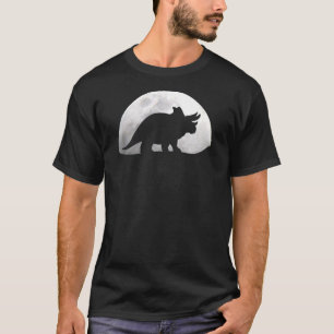 Dinosaur Moon Triceratops Dino Paleontology T-shirt