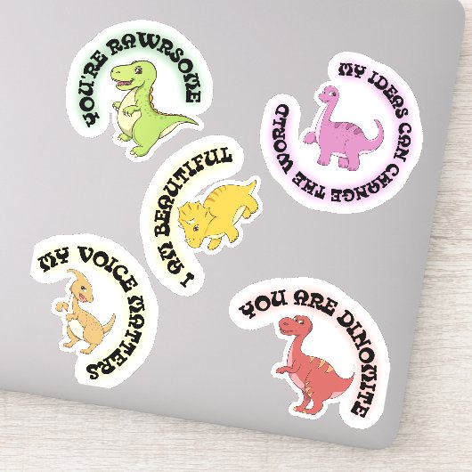 Dinosaur Motivatie Sticker Pack voor kinderen (Detail)