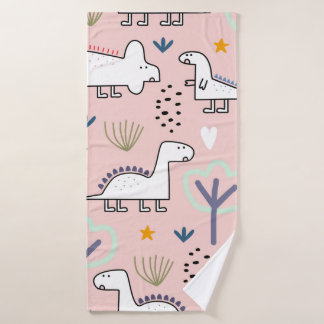 Dinosaur naadloos patroon,  illustratie wi badhanddoek