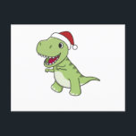 Dinosaur Noël Neige hiver T-Rex Dino<br><div class="desc">Le T-Rex pour Noël avec des lumières de fées. Animaux amusants avec des cadeaux et de la neige pour les vacances. Aussi drôle pour Noël en juillet. Les dinos sont des animaux mignons et parfaits pour Noël.</div>