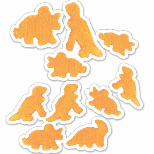 dinosaur nugget sticker (Voorkant)