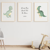 Dinosaur Nursery Art, Texte personnalisé Nom des e
