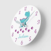 Dinosaur Nursery of Kinder wandklok Ronde Klok (Hoek)