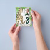 Dinosaur Oerwoud 3rd Birthday Party fotobudget Flyer (Hand)