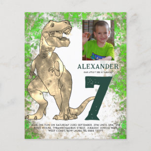 Dinosaur Oerwoud Birthday Party - Fotobudget Flyer
