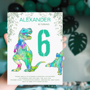 Dinosaur oerwoud party boys Birthday budget Uitnodiging Briefkaart