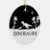 Dinosaur onder de sterren keramisch ornament (Rechts)