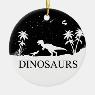 Dinosaur onder de sterren keramisch ornament
