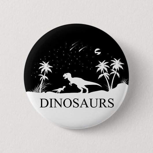 Dinosaur onder de sterren ronde button 5,7 cm (Voorkant)