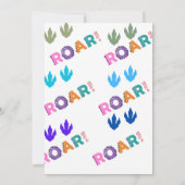 Dinosaur One A-Saurus Boy 1er Invitation anniversa (Dos)