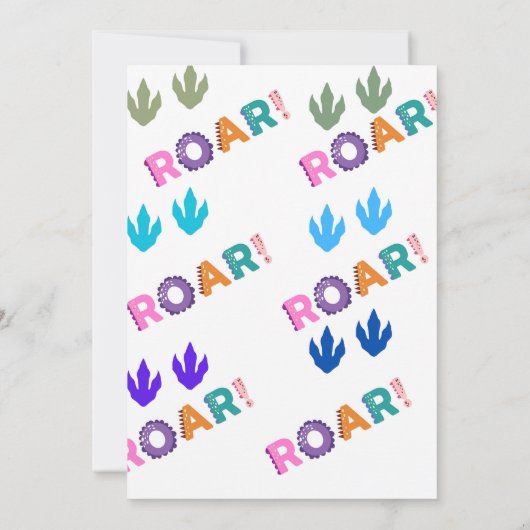 Dinosaur One A-Saurus Boy 1er Invitation anniversa (Dos)