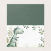 Dinosaur One-A-Saurus Boy tafelblad teken Kaart (Buitenkant ongevouwen)