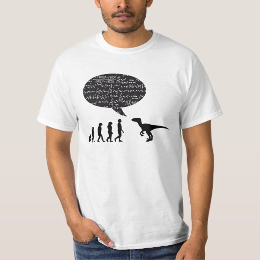 Dinosaur ontmoet Man T-shirt (Voorkant)