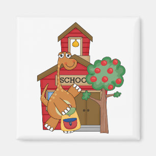 Dinosaur op School t-shirts en cadeautjes Magneet