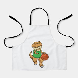 Dinosaur op sport met Basketball Schort