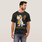 Dinosaur Orange Ribbon Support Multiple Sclerosis  T-shirt (Voorkant volledig)