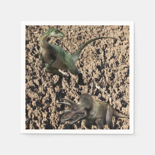 Dinosaur Paper Napkins Servet (Voorkant)