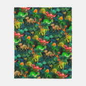 Dinosaur Park Fleece Deken (Voorkant)